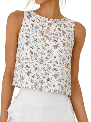 Idealsanxun Floral Sleeveless Tank Top: $14.98 Idealsanxun Floral Sleeveless Tank Top: $14.98