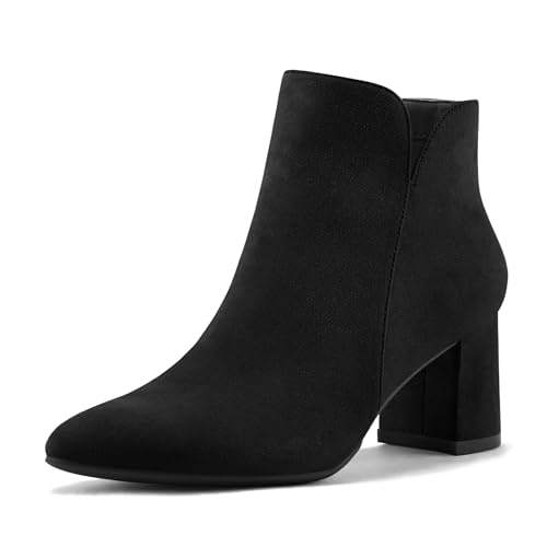 Mysoft Women's Pointed Toe Chunky Block Heel Ankle Boots: $37.99 Mysoft Women's Pointed Toe Chunky Block Heel Ankle Boots: $37.99