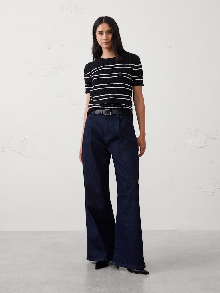 Cotton Striped Ribbed Sweater: $47.50 Cotton Striped Ribbed Sweater: $47.50