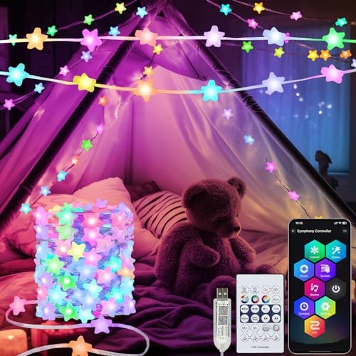 Smart Star Color-Changing App-Controlled Fairy String Lights: $14.44