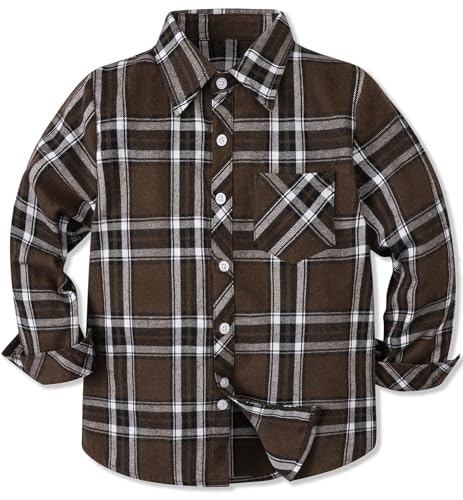 Cromoncent Boys Long Sleeve Flannel Plaid Shirt: $14.39 Cromoncent Boys Long Sleeve Flannel Plaid Shirt: $14.39