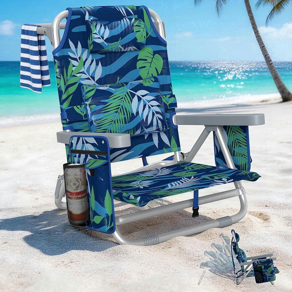 Dkmoco 6-Position Folding Backpack Beach Chair: $56.99