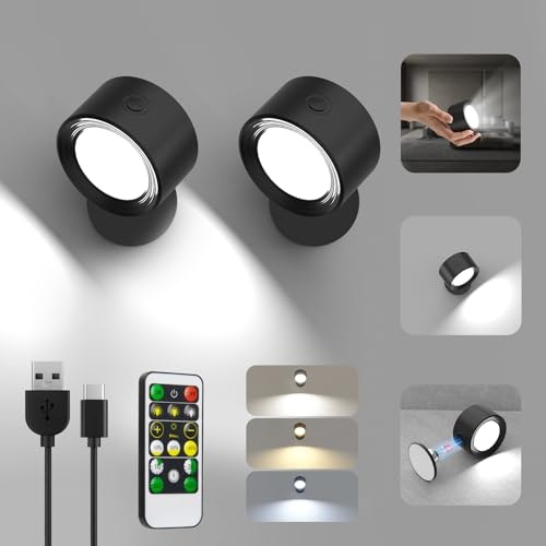 Racokky Rechargeable LED Wall Sconce with Remote: $19.98