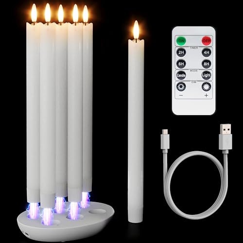 Rechargeable Flameless Taper Candles 6-Pack: $29.06