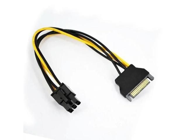 15-Pin SATA to 6-Pin PCI Express Power Adapter Cable 10-Pack: $25.65 15-Pin SATA to 6-Pin PCI Express Power Adapter Cable 10-Pack: $25.65