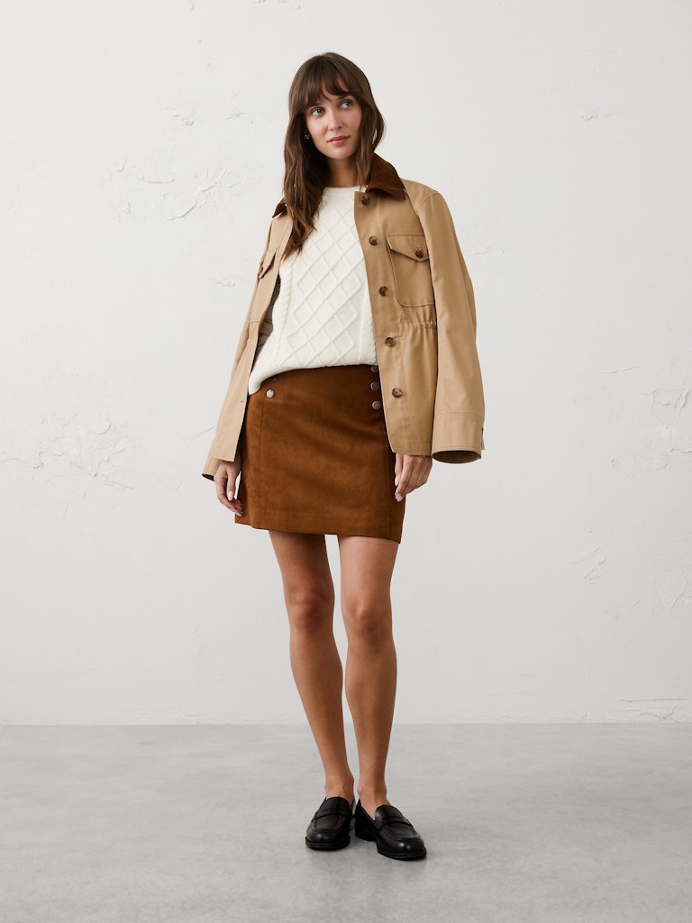 Vegan Suede Mini Skirt: $80 Vegan Suede Mini Skirt: $80