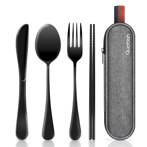 Quatish Portable Stainless Steel Travel Utensil Set with Case: $7.49 Quatish Portable Stainless Steel Travel Utensil Set with Case: $7.49