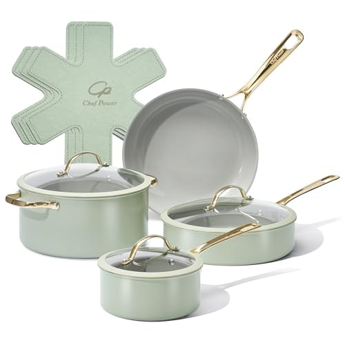 Chef Power 10-Piece Non-Stick Ceramic Cookware Set: $69.99 Chef Power 10-Piece Non-Stick Ceramic Cookware Set: $69.99