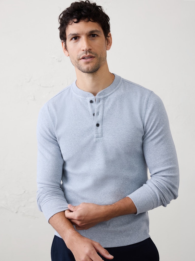 Mini Ribbed Henley: $35 Mini Ribbed Henley: $35