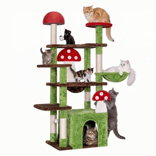 Ironck 58-inch Multi-Level Mushroom Cat Tree: $79.99 Ironck 58-inch Multi-Level Mushroom Cat Tree: $79.99
