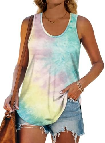 Xieerduo Women's Tie-Dye Tank Top: $8.49 Xieerduo Women's Tie-Dye Tank Top: $8.49