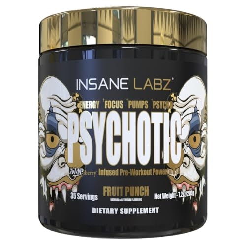 Insane Labz Psychotic Gold Pre-Workout Powder 35-Serving Tub: $24.99