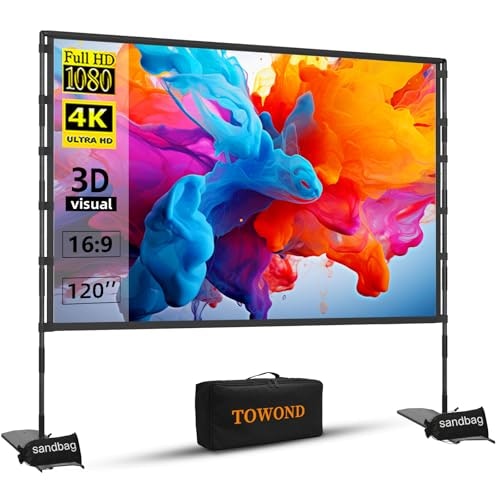 Towond 120-inch Outdoor Projector Screen with Stand: $56.97 Towond 120-inch Outdoor Projector Screen with Stand: $56.97