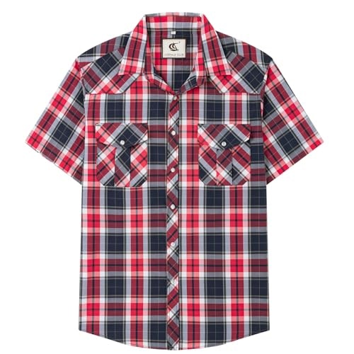 Coevals Club Men's Short Sleeve Pearl Snap Western Shirt: $22.94