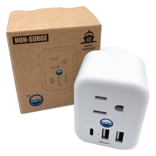 Cruise Approved Multi-Plug Power Strip with 3 AC Outlets, 2 USB-A, and 1 USB-C: $15.29 Cruise Approved Multi-Plug Power Strip with 3 AC Outlets, 2 USB-A, and 1 USB-C: $15.29