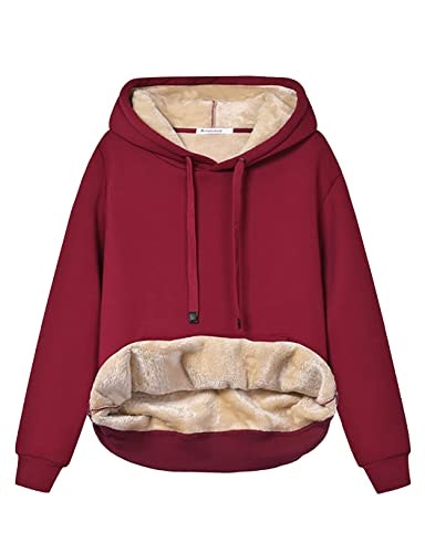 Fenclushy Women's Sherpa-Lined Fleece Hoodie: $32.28 Fenclushy Women's Sherpa-Lined Fleece Hoodie: $32.28