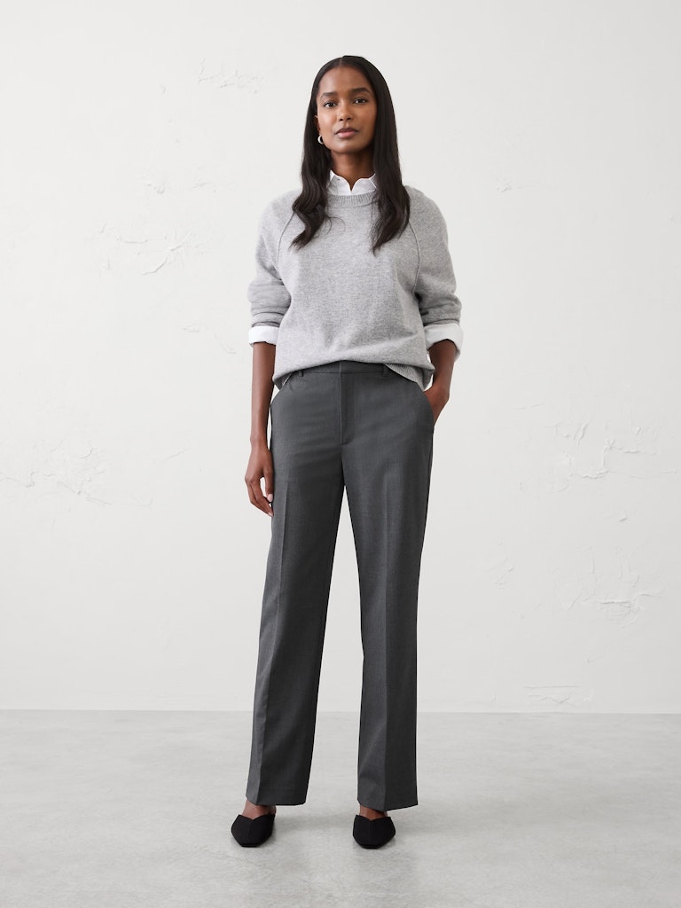 High-Rise Straight Sculpted Trousers: $50 High-Rise Straight Sculpted Trousers: $50
