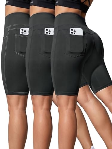 Cokqu Women's High Waisted Athletic Bike Shorts with Pockets: $24.22 Cokqu Women's High Waisted Athletic Bike Shorts with Pockets: $24.22