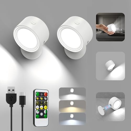 Racokky Rechargeable LED Wall Sconce with Remote: $23.99