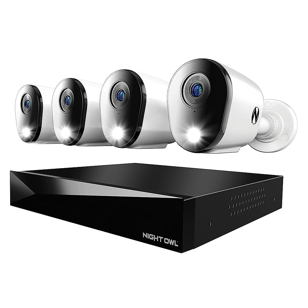 Night Owl 12-Channel 4-Camera 4K 1TB Wired DVR Security System: $449.99 Night Owl 12-Channel 4-Camera 4K 1TB Wired DVR Security System: $449.99
