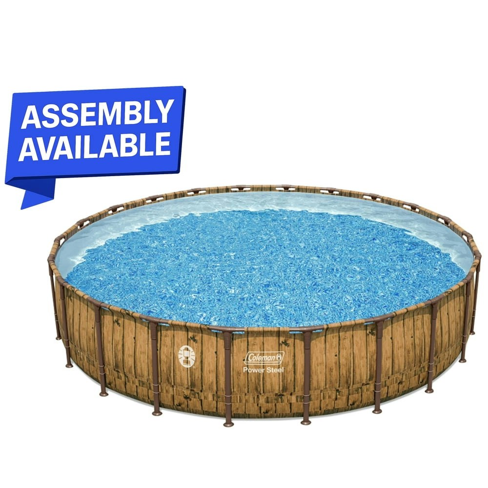Coleman Power Steel 22-Foot x 52-Inch Round Frame Above Ground Pool Set: $398