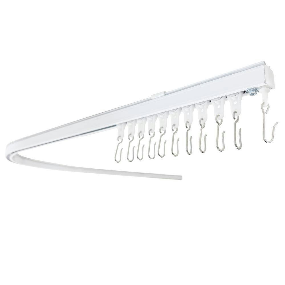 Curved Corner Curtain Track with Hooks 6-Foot Extension: $471.43 Curved Corner Curtain Track with Hooks 6-Foot Extension: $471.43