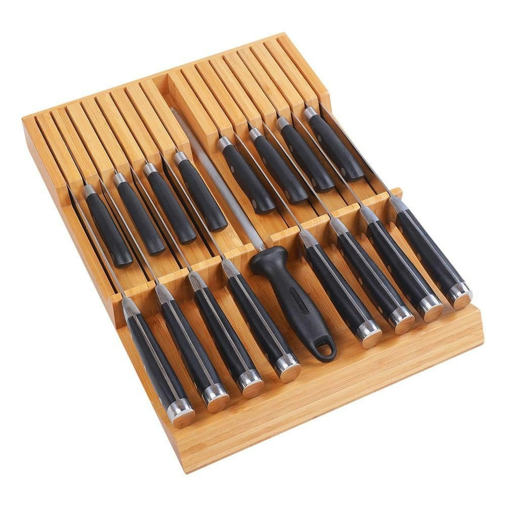 Bamboo In-Drawer Knife Block Organizer: $108.97 Bamboo In-Drawer Knife Block Organizer: $108.97