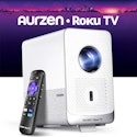 Aurzen Roku TV Built-in 1080p Smart Projector for $170 + free shipping