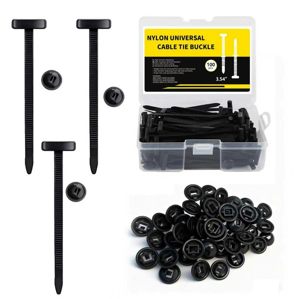 100-Piece Nylon Universal Cable Tie Buckle Set w/ Storage Box: $3.78 100-Piece Nylon Universal Cable Tie Buckle Set w/ Storage Box: $3.78