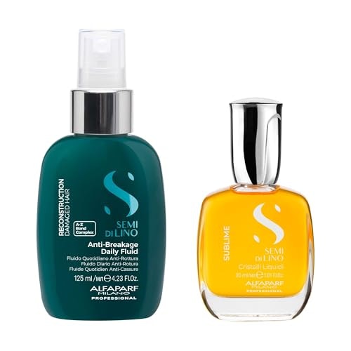 Alfaparf Milano Semi di Lino Hair Oil and Repair Anti-Breakage Spray Set: $40.68