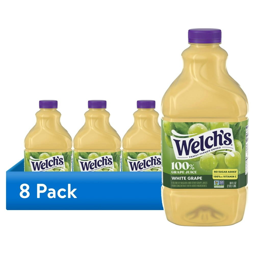 Welch's White Grape Juice 64-fl oz Bottle 8-Pack: $35.86