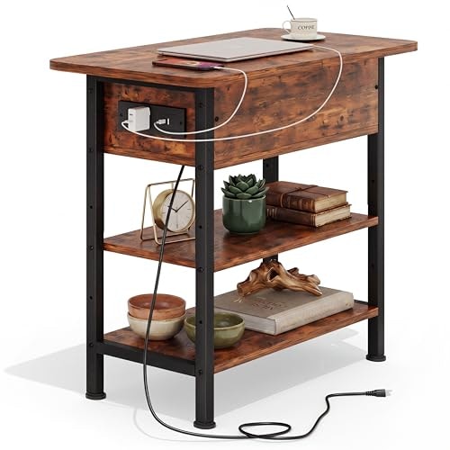 Grusign Flip Top End Table with Charging Station: $36.97 Grusign Flip Top End Table with Charging Station: $36.97