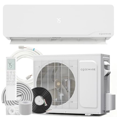 Cozeware 9,000 BTU 18 SEER2 Ductless Mini Split Air Conditioning and Heating System for $400 + free shipping