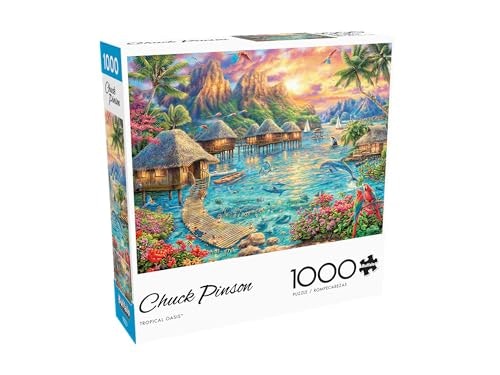Buffalo Games Tropical Oasis 1,000-Piece Puzzle: $10.15