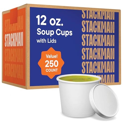 Eco-Friendly Paper Food Containers with Lids 12-oz 250-Pack: $66.12 Eco-Friendly Paper Food Containers with Lids 12-oz 250-Pack: $66.12