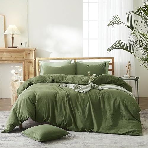 Amwan 3-Piece Washed Cotton Full Duvet Cover Set: $44.99 Amwan 3-Piece Washed Cotton Full Duvet Cover Set: $44.99