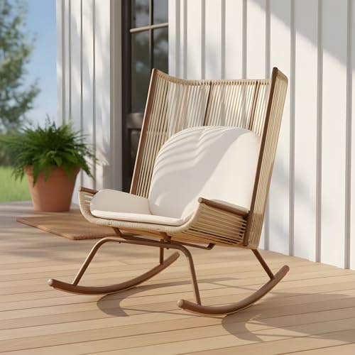 Christopher Knight Home Lumin Outdoor Wicker Rocking Chair: $251.85