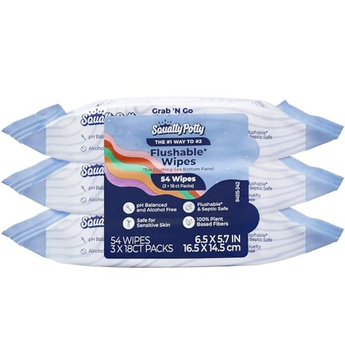 Squatty Potty Flushable Travel Wipes 54-Count: $5.24