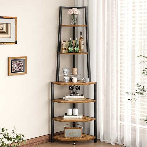 Vecelo 6-Tier 69-Inch Industrial Corner Bookshelf: $49.99 Vecelo 6-Tier 69-Inch Industrial Corner Bookshelf: $49.99