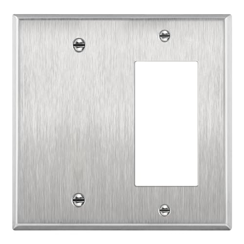 Enerlites Combination Blank and Decorator Switch Metal Wall Plate: $6.29 Enerlites Combination Blank and Decorator Switch Metal Wall Plate: $6.29