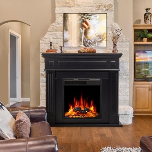 43-Inch Freestanding Electric Fireplace Mantel: $302.29 43-Inch Freestanding Electric Fireplace Mantel: $302.29