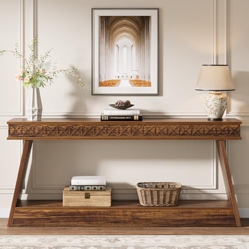 Tribesigns 70.9-Inch 2-Tier Entryway Console Table: $143.99