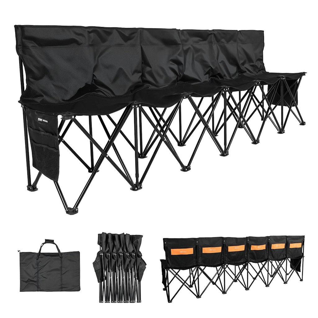 Vevor 6-Seat Folding Bench w/ Storage Pockets & Carrying Bag: $57 Vevor 6-Seat Folding Bench w/ Storage Pockets & Carrying Bag: $57