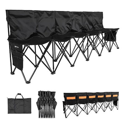 Vevor 6-Seat Folding Bench w/ Storage Pockets & Carrying Bag for $57 + free shipping