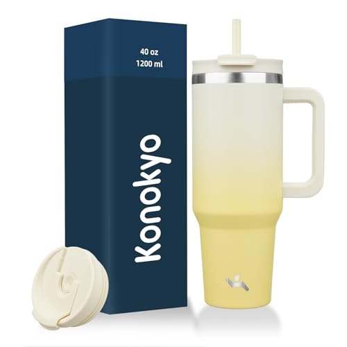 Konokyo 40-oz Insulated Tumbler with Straw Lid: $13.98 Konokyo 40-oz Insulated Tumbler with Straw Lid: $13.98