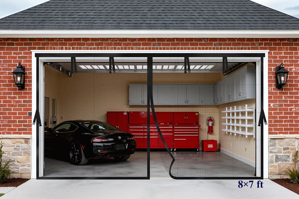 Kitsure 8x7-Foot Fiberglass Garage Door Screen: $17 Kitsure 8x7-Foot Fiberglass Garage Door Screen: $17