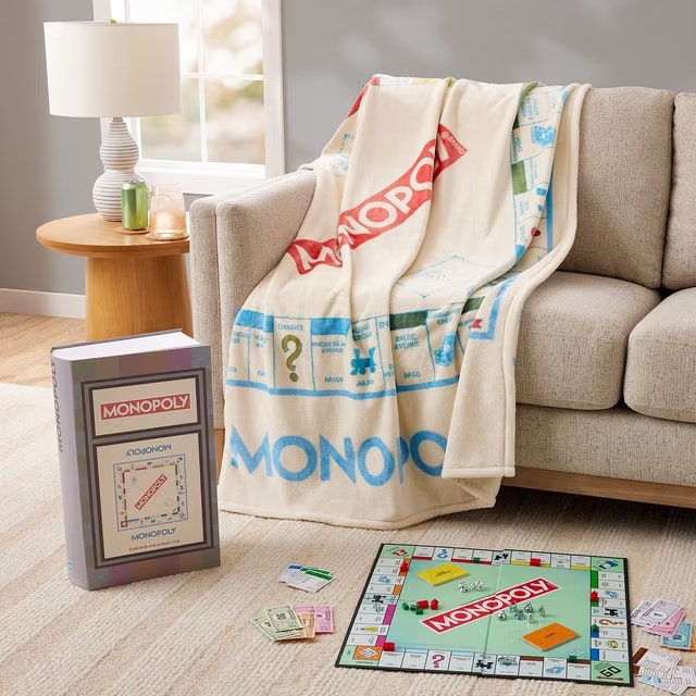 Licensed Classic Boxed Board Game 50" x 70" Silk Touch Throw: $20