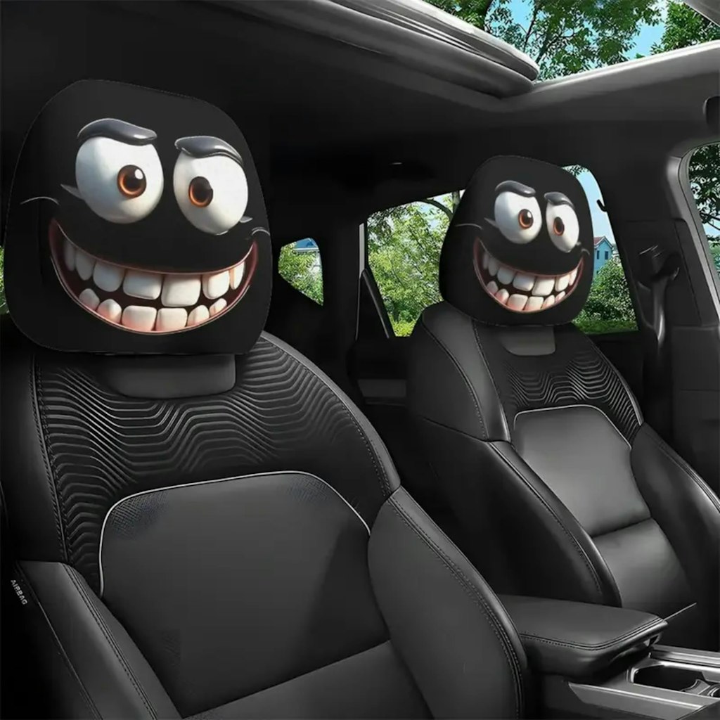 Big Eye Cartoon Car Headrest Cover 2-Pack: $1.79 Big Eye Cartoon Car Headrest Cover 2-Pack: $1.79