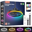 Lumary 20'' Smart Outdoor Ceiling Fan with Lights and Remote for $110 + free shipping
