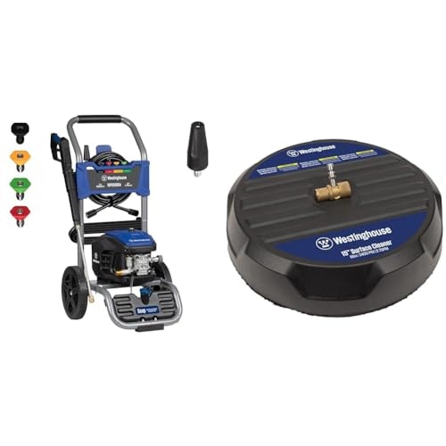 Westinghouse 3,000-PSI 1.76-GPM Electric Pressure Washer and 15-Inch Surface Cleaner Bundle: $268.99 Westinghouse 3,000-PSI 1.76-GPM Electric Pressure Washer and 15-Inch Surface Cleaner Bundle: $268.99